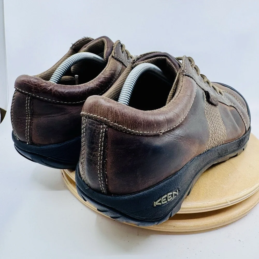 Keen Austin Oxford Shoes Mens 12 Brown Leather Lace Up Comfort Casual Walking